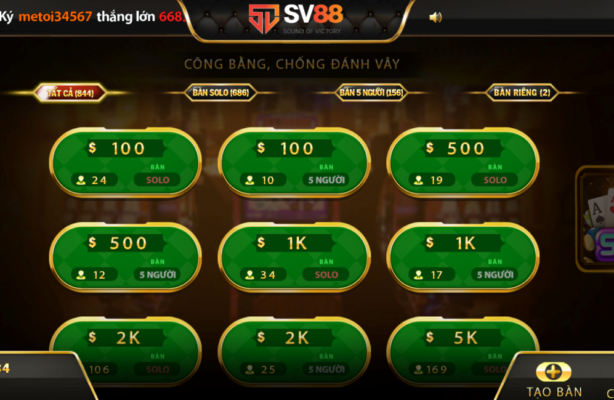 Giới thiệu game bài Sâm lốc SV88 vip