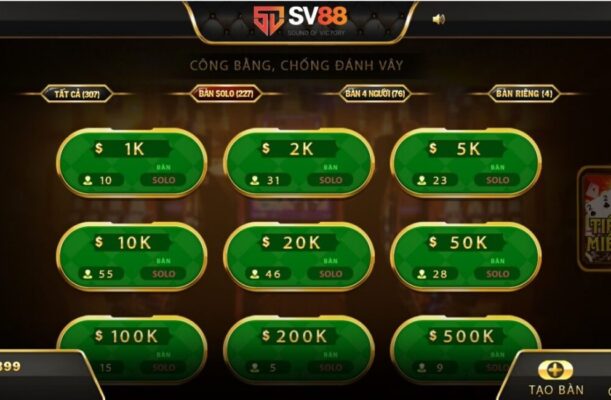 Luật chơi Tiến lên miền nam SV88 vip
