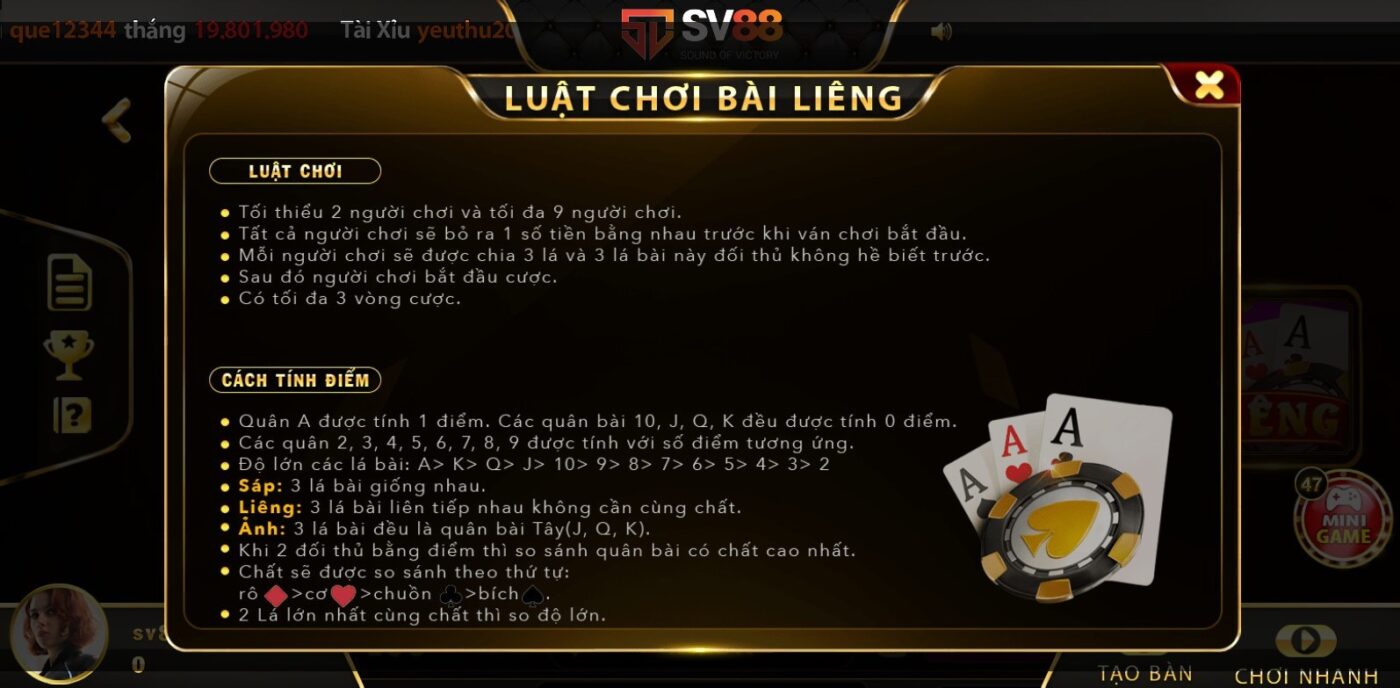 Tham gia chơi Liêng tại SV88 như thế nào?