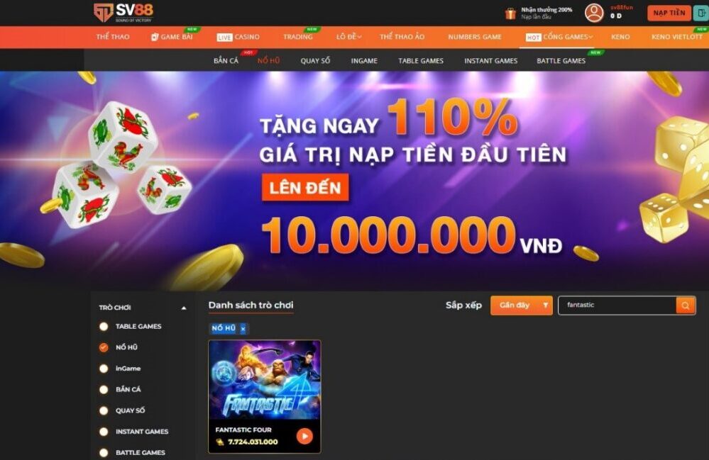 SV88 có nhiều khuyến mãi 