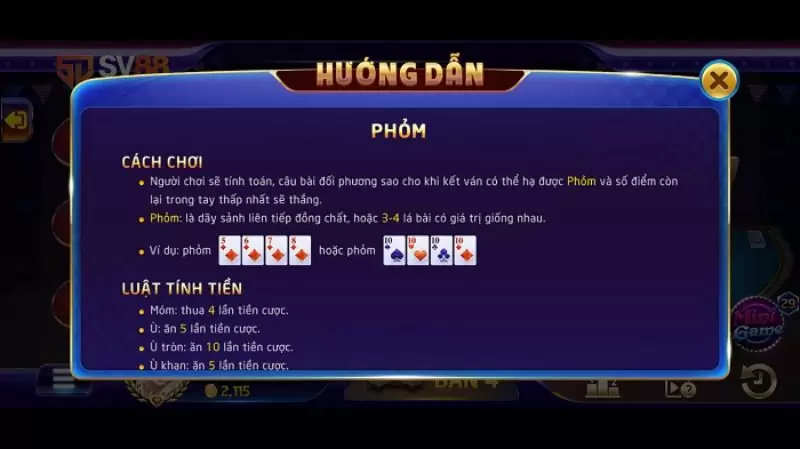Phỏm nhà cái sv88 là trò chơi gì ?