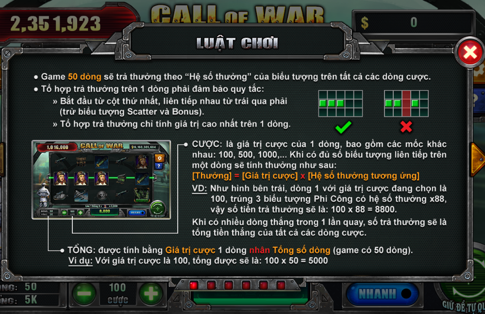 Call of war tại SV88