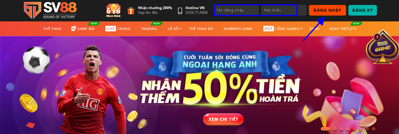 Khuyến mãi hấp dẫn tại nhà cái sv88