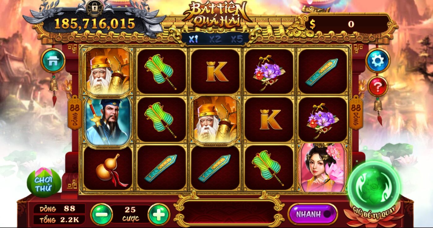 Thủ thuật chơi game slots bát tiên quá hải tại SV88 thắng lớn