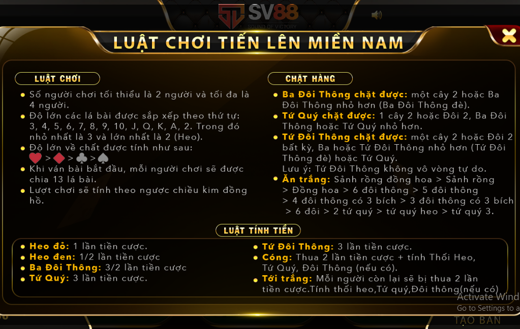 Tiến lên miền Nam SV88