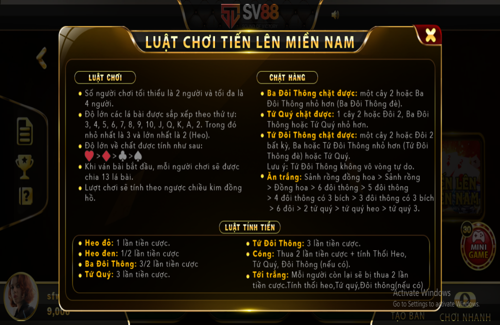 Tiến lên miền Nam SV88