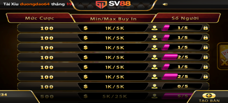 Xì tố SV88